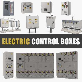 Electric Control Boxes Collection 3D model